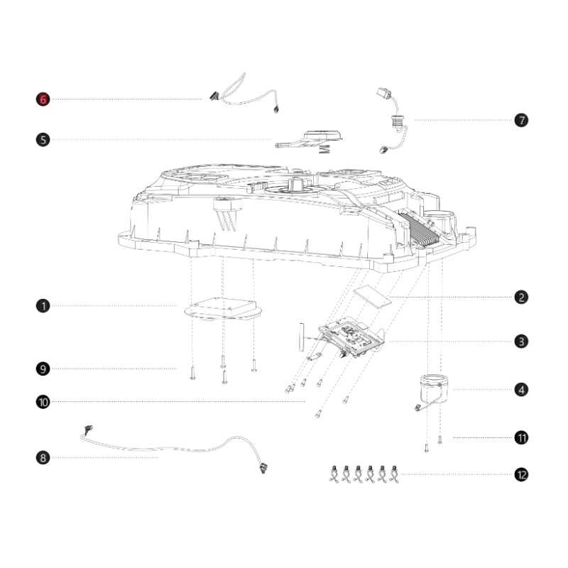 Cavi display e pulsanti i108E ORIGINALE BLUEBIRD robot rasaerba AB12.02.00.0163