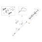 ORIGINAL OLEOMAC eje para podadora modelo PPH 250 BF000113R