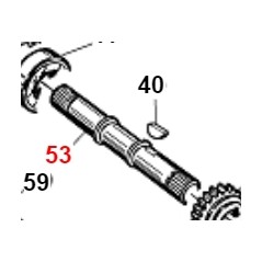 Albero passante centrale 130SP ORIGINALE GIANNI FERRARI 01.40.00.3090 | NewgardenParts.com