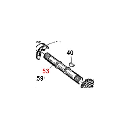 Albero passante centrale 130SP ORIGINALE GIANNI FERRARI 01.40.00.3090 | NewgardenParts.com