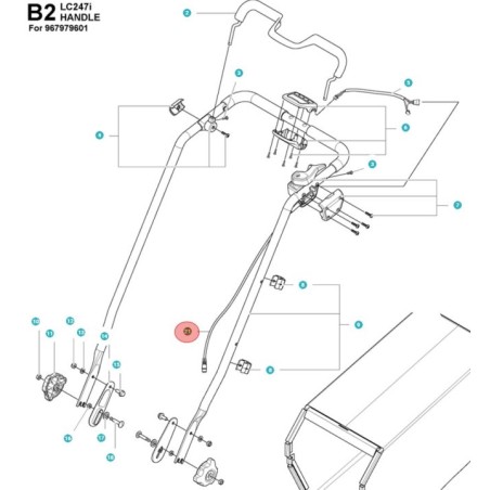 CAVO 597688701 ORIGINALE HUSQVARNA | NewgardenParts.com