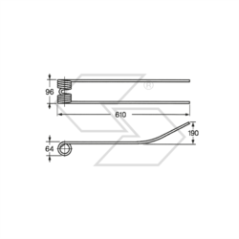Spring for CIMAC OMMA-DONDI A14229 rotary rakes | NewgardenParts.com