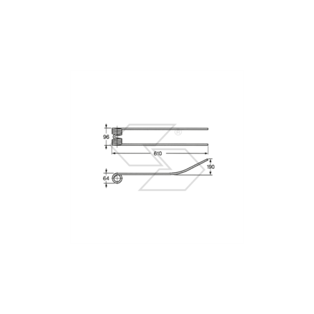 Muelle para rastrillos rotativos CIMAC OMMA-DONDI A14229 | NewgardenParts.com