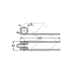 Spring for CECCATO A14125 rakes | NewgardenParts.com