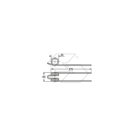 Muelle para rastrillos CECCATO A14125 | NewgardenParts.com