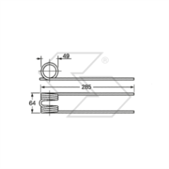 Spring for MOLON SPEEDY A14133 rakes | NewgardenParts.com