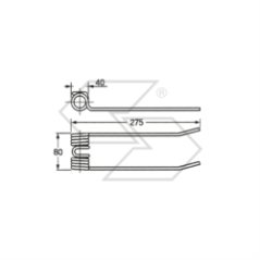 Muelle para rastrillos REPOSSI, tipo curvado A14119 | NewgardenParts.com