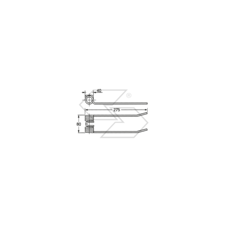 Muelle para rastrillos REPOSSI, tipo curvado A14119 | NewgardenParts.com