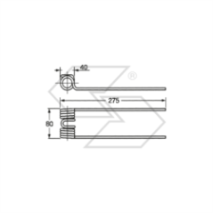 Spring for REPOSSI A14121 rakes | NewgardenParts.com