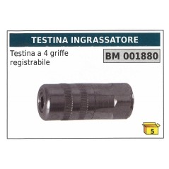 Testina ingrassatore a 4 griffe ragistrabile codice 001880 | NewgardenParts.com