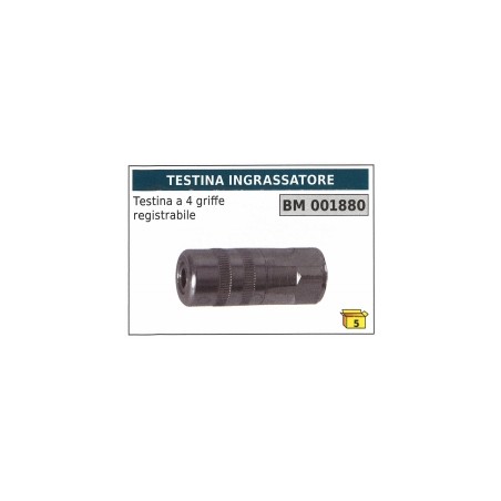 Testina ingrassatore a 4 griffe ragistrabile codice 001880 | NewgardenParts.com