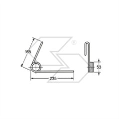 Semoir Carraro I.M.A. La Rocca à ressort, ouverture frontale A14502 | NewgardenParts.com