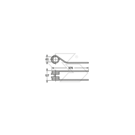 Muelle giratorio gris FAHR A14604 | NewgardenParts.com