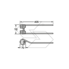 Molla per girello GALFRÈ Rif. orig. 67/46 A14608 | NewgardenParts.com