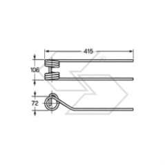 Spring for KRONE SIP-SLOVENIA A14612 swivel | NewgardenParts.com