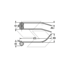 Muelles para rastrillos SAMA Standard FAIMA A14199 | NewgardenParts.com