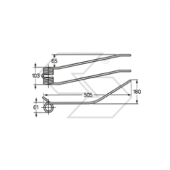 Molla per giroandanatori SLAM-WOLVO 4 spire A14195 | NewgardenParts.com