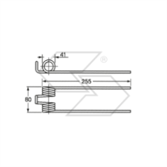 Spring for FONTANESI 3/4 rakes type Mc Cormick A14103 | NewgardenParts.com