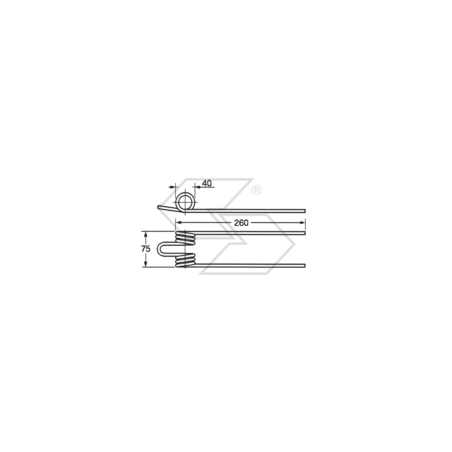 Resorte para rastrillos FORT agujero D. 8.5 A14105 | NewgardenParts.com
