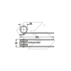 Muelles para rastrillos GASPARDO A14107 | NewgardenParts.com