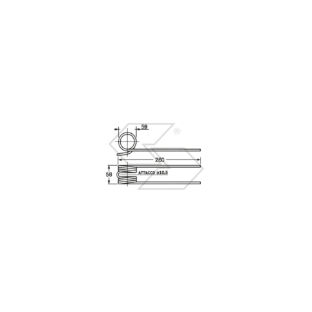 Muelles para rastrillos GASPARDO A14107 | NewgardenParts.com