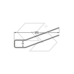 Spring for FONTANESI FORT-SLAM rakes, long-bent type A14251 | NewgardenParts.com