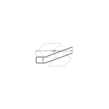 Muelle para rastrillos FONTANASI FORT-SLAM, tipo de curvatura larga A14251 | NewgardenParts.com