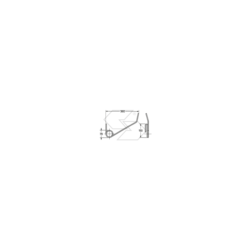 Gaspardo short front harrow seeder spring A14507