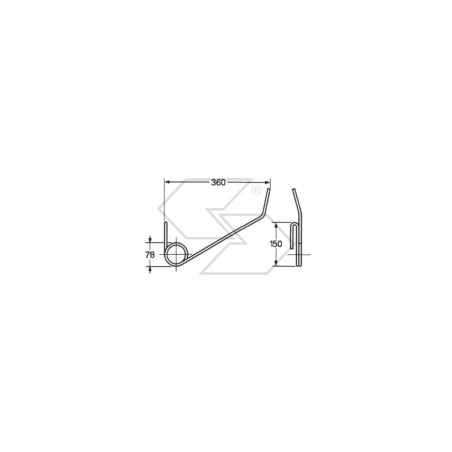 Sembradora de rastra frontal corta Gaspardo, muelle A14507 | NewgardenParts.com