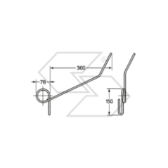 Muelle de sembradora de grada larga trasera Gaspardo A14508 | NewgardenParts.com