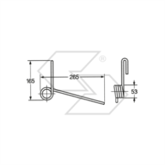 MARZIA rear open seeder spring A14510 | NewgardenParts.com