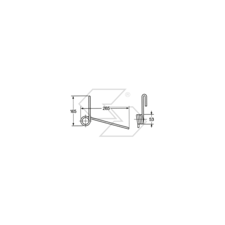 Muelle de sembradora trasera abierta MARZIA A14510 | NewgardenParts.com