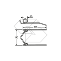 Ressort pour moissonneuses-batteuses LAVERDA plus courbure A14416 | NewgardenParts.com