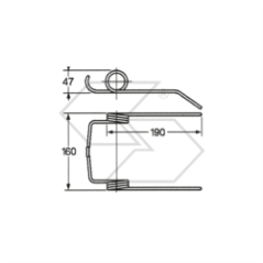 Spring for NEW HOLLAND CLAYSON 435.428 A14417 combine harvesters | NewgardenParts.com