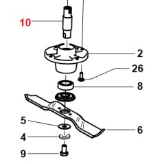 Albero porta lama posteriore ORIGINALE GIANNI FERRARI 01.40.40.0087 | NewgardenParts.com