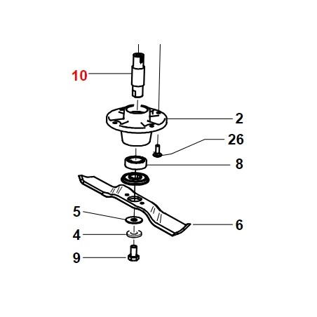 Albero porta lama posteriore ORIGINALE GIANNI FERRARI 01.40.40.0087 | NewgardenParts.com