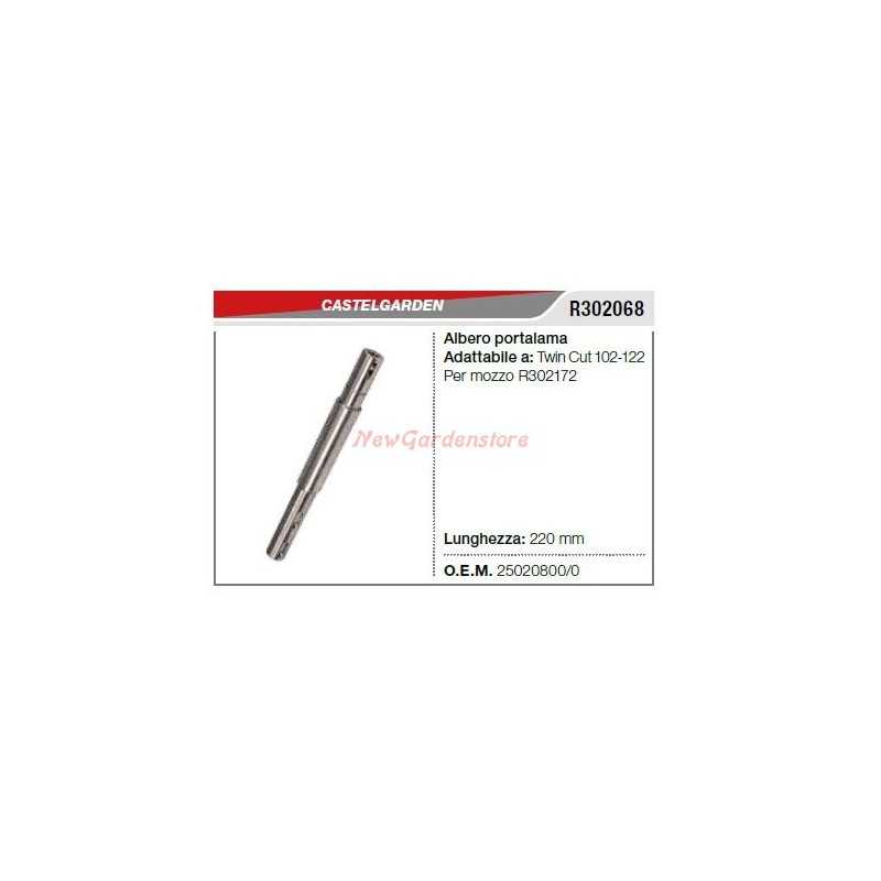 Blade shaft CASTELGARDEN lawnmower mower TWIN CUT R302068