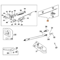 Cavo acceleratore decespugliatore modelli 433BP ORIGINALE EMAK 044000059 | NewgardenParts.com