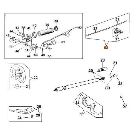 Cavo acceleratore decespugliatore modelli 433BP ORIGINALE EMAK 044000059 | NewgardenParts.com