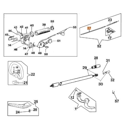 Cavo acceleratore decespugliatore modelli 433BP ORIGINALE EMAK 62010010AR | NewgardenParts.com