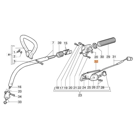 Cavo acceleratore decespugliatore modelli 720 ORIGINALE EMAK 4160430A | NewgardenParts.com