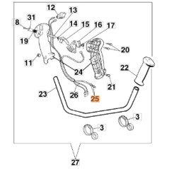 Cavo acceleratore decespugliatore modelli 726T ORIGINALE EMAK 4161439AR | NewgardenParts.com