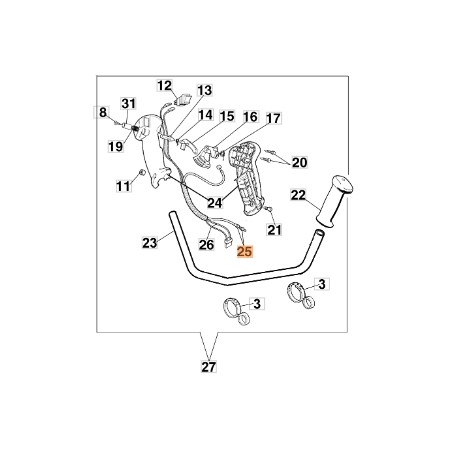 Cavo acceleratore decespugliatore modelli 726T ORIGINALE EMAK 4161439AR | NewgardenParts.com