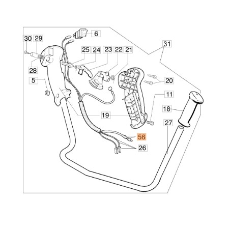 Cavo acceleratore decespugliatore modelli 727T ORIGINALE EMAK 074000301 | NewgardenParts.com