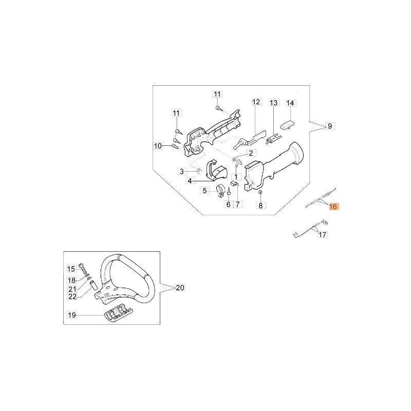 Cavo acceleratore decespugliatore modelli BC3604S ORIGINALE EMAK 61260005R