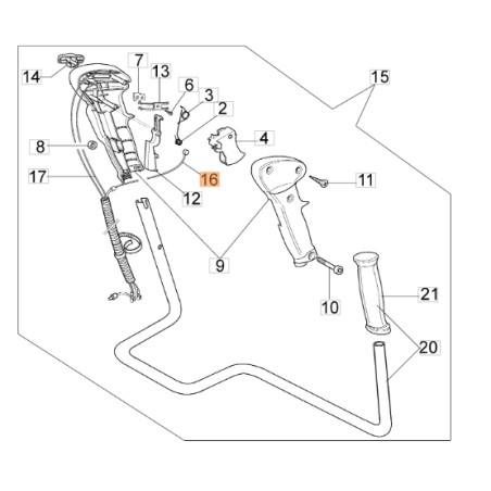 Cavo acceleratore decespugliatore modelli BC3604T ORIGINALE EMAK 61270012R | NewgardenParts.com