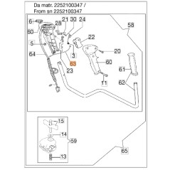 Cavo acceleratore decespugliatore modelli BC380T ORIGINALE EMAK 61250306R | NewgardenParts.com