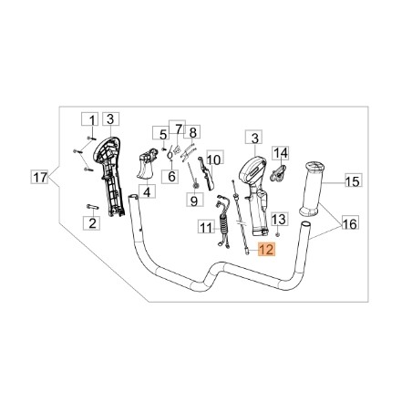 Cavo acceleratore decespugliatore modelli BC430T ORIGINALE EMAK 61350111R | NewgardenParts.com