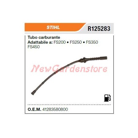 Tubo aspirrazione carburante STIHL motosega FS200 FS250 FS450 4128-358-0800 | NewgardenParts.com