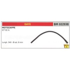 Tubo benzina LUNGO DAYE GT 02 A motozappa lunghezza 340 mm 8 mm codice 022938 | NewgardenParts.com